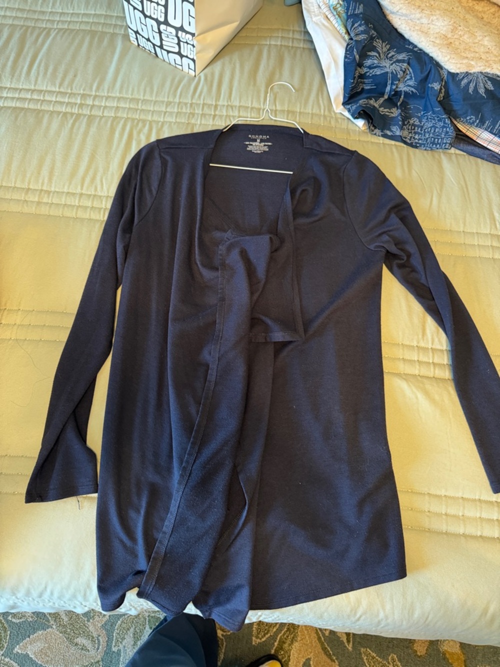 Sonoma Navy Open-Front Lightweight Cardigan